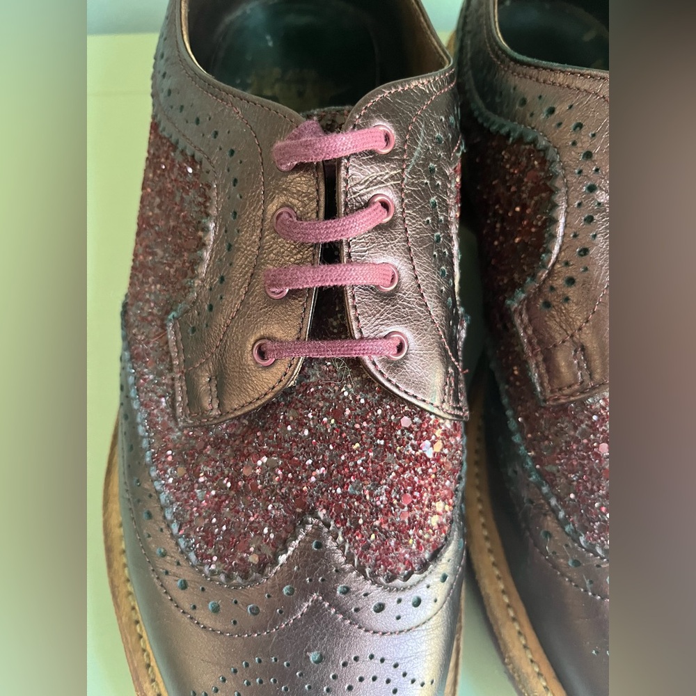 Dr. Martens Metallic The Original AirWair Oxford Size 9 Metallic Glitter - Picture 4 of 13